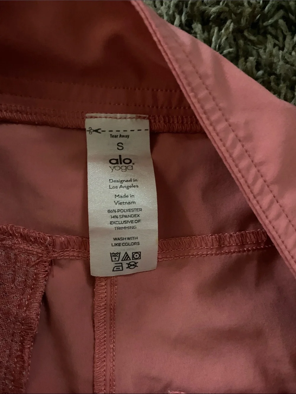 ALO Yoga Women’s Coral Pink Drawstring Bermuda Shorts